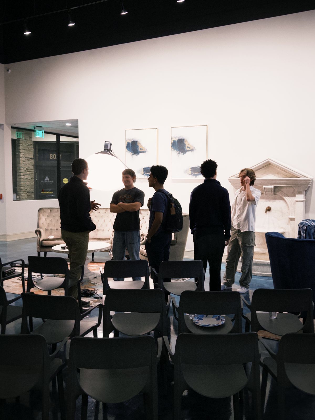 Members gathered together before going out