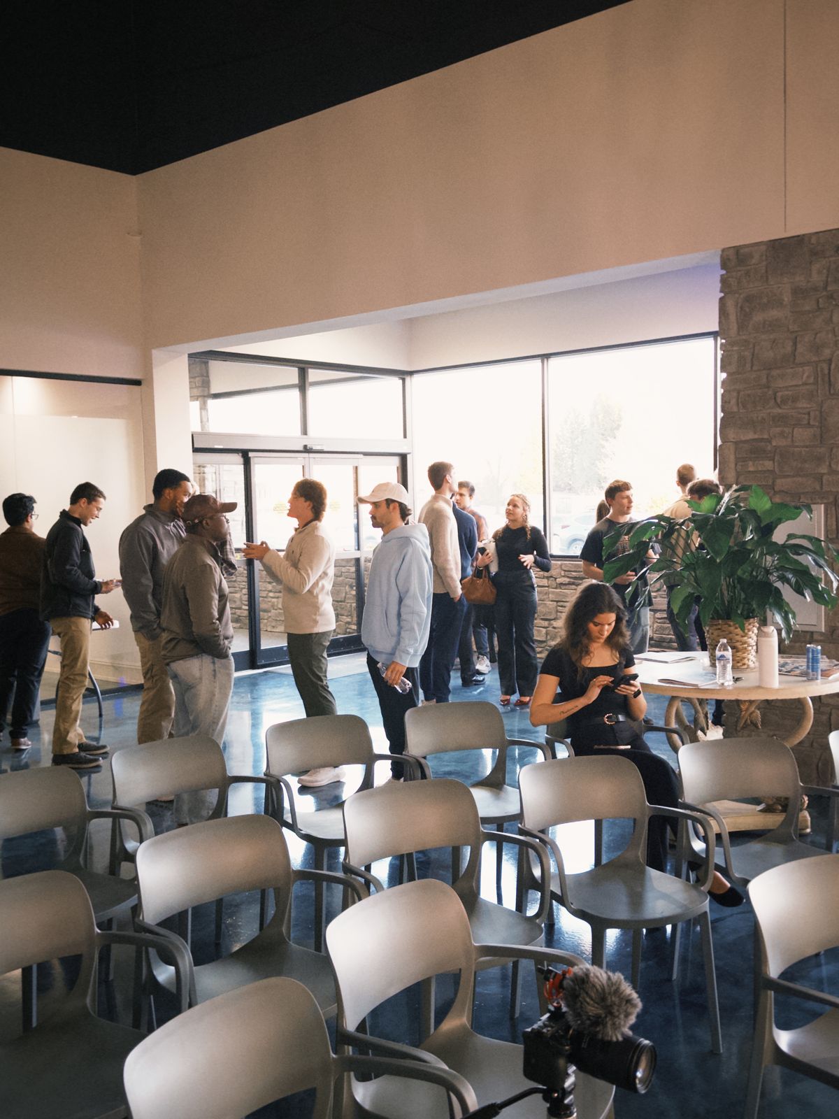 Students gathering before an EFC event