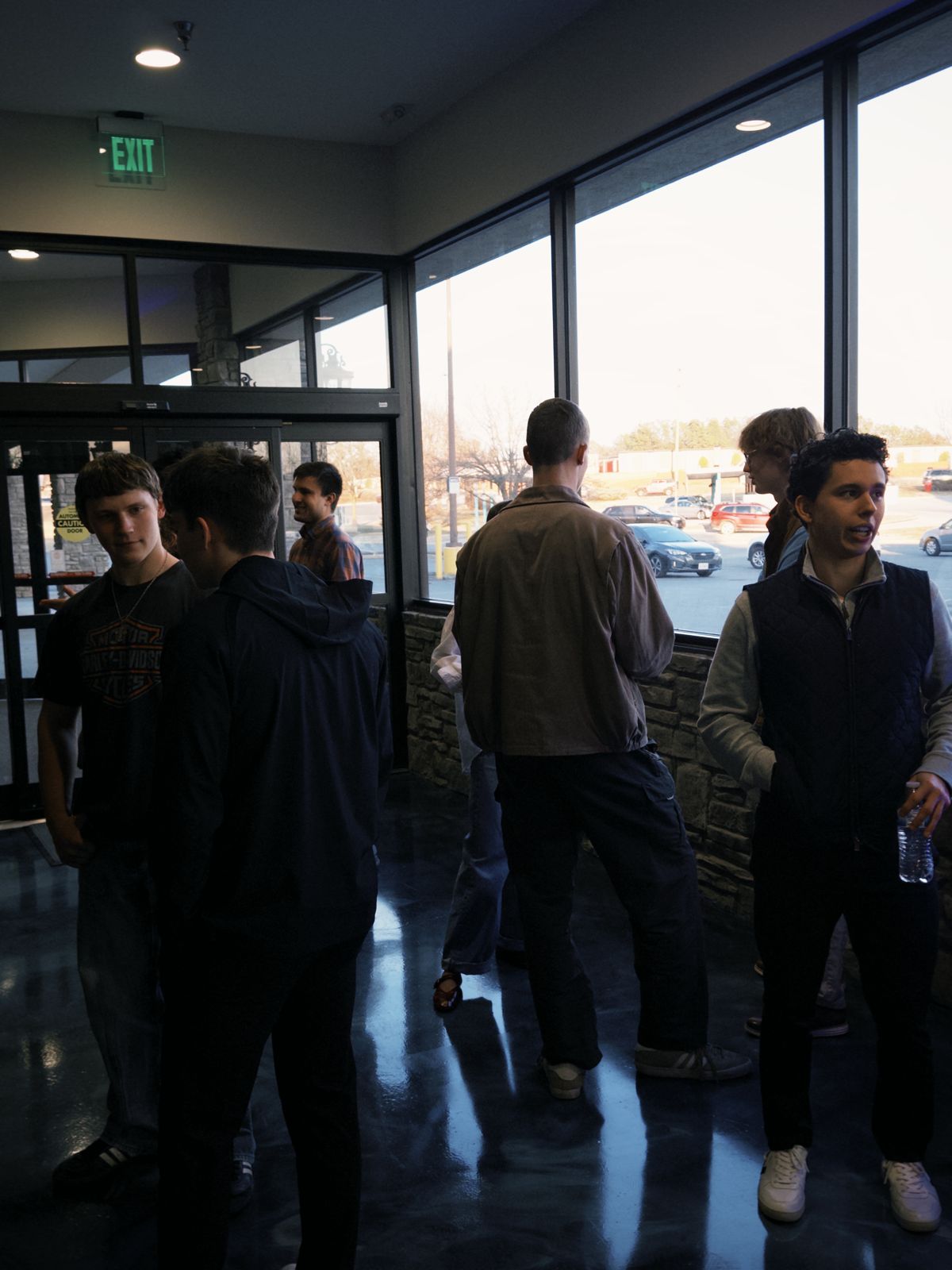 Members connecting in the lobby