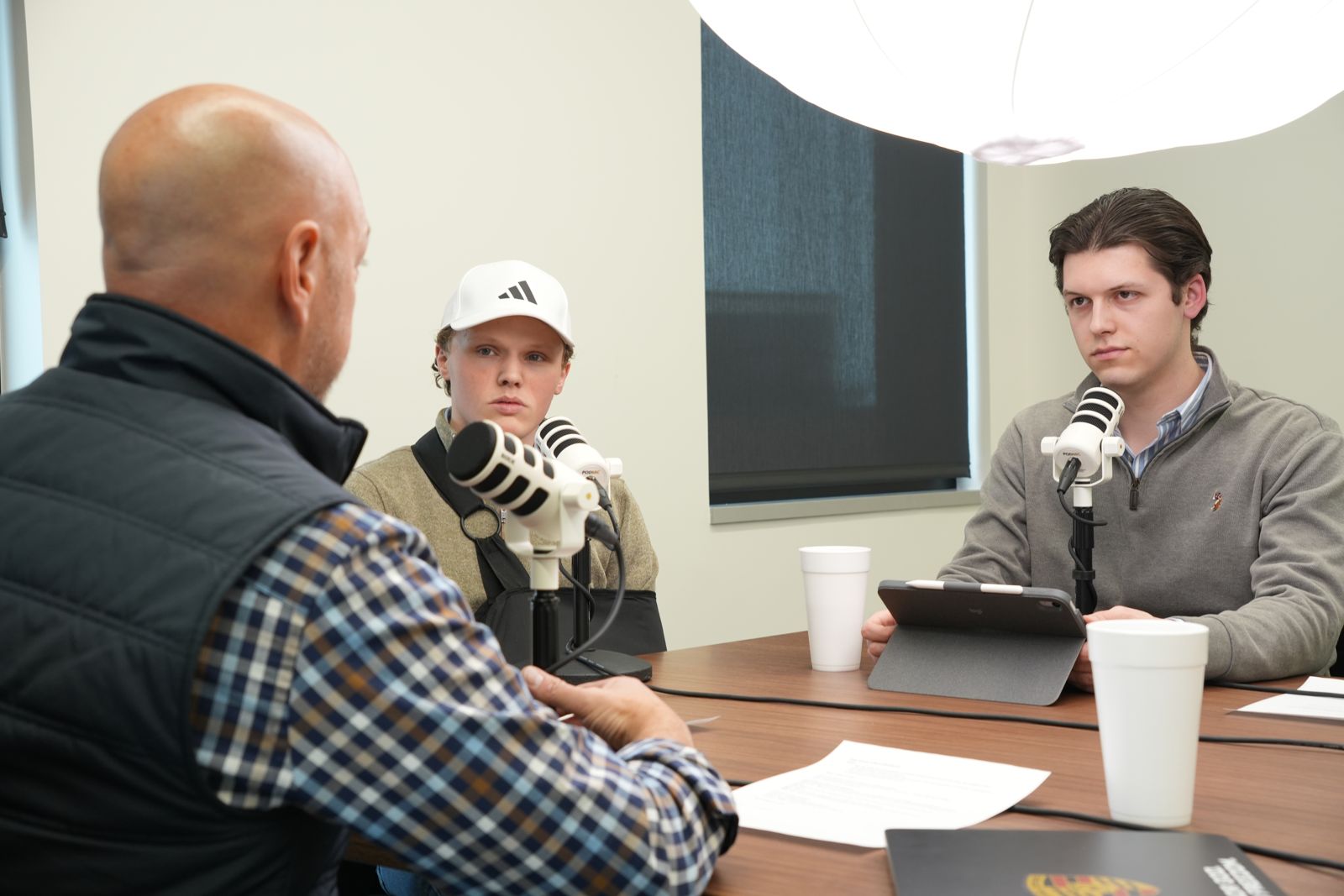 Members interviewing a founder on site